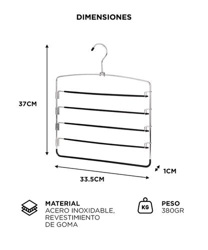 Percha para Pantalón Jean Gadnic PER4 Antideslizante 5 Pantalones - 4