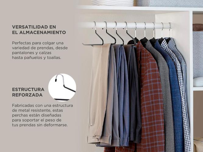  Kit X10 Perchas Para Pantalones Jeans Gadnic PER06 Reforzada Antideslizante - 2