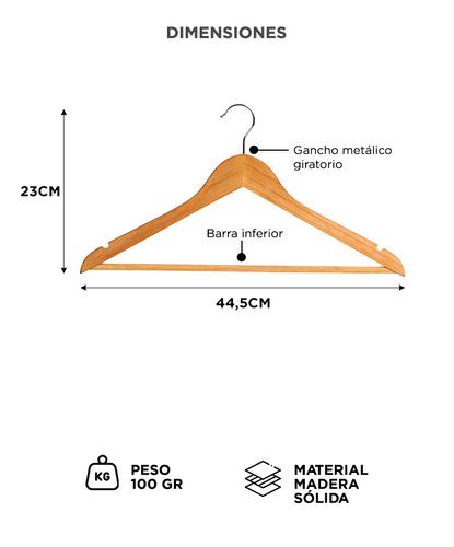 Perchas Gadnic x50 Madera Antideslizante - 5