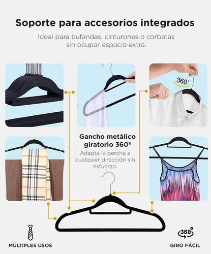 Perchas Gadnic x50 Plástico Flocado Antideslizante - 3
