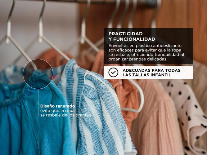 Kit x10 Perchas Infantiles Gadnic PER3 Antideslizantes Para Niños - 2