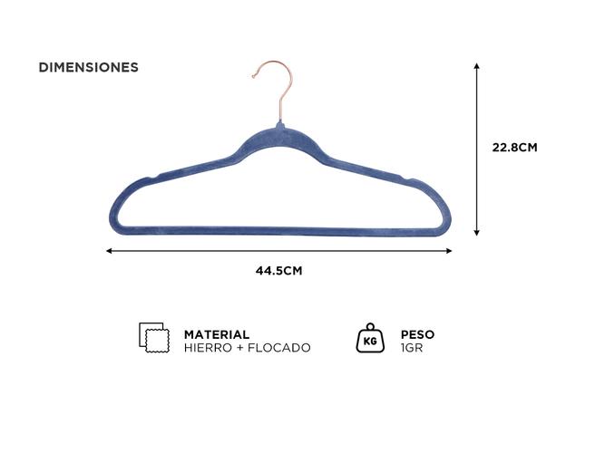 Perchas de Terciopelo Gadnic Antideslizantes - 4