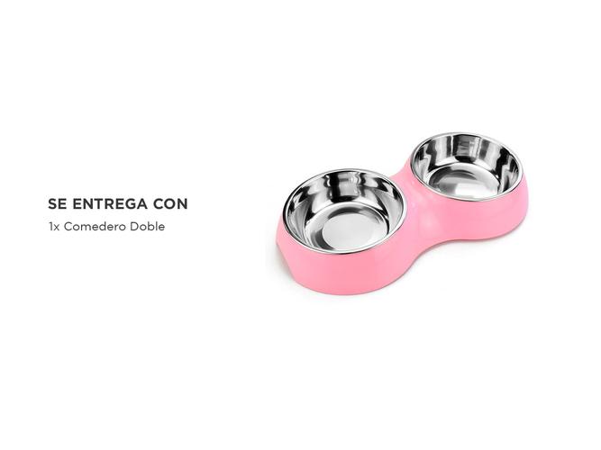 Bowl Comedero Doble Gadnic Para Mascotas Bebedero Perros Gato - 4
