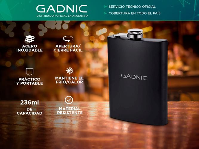 Petaca Whisky Gadnic Acero Inoxidable 236 ml - 1