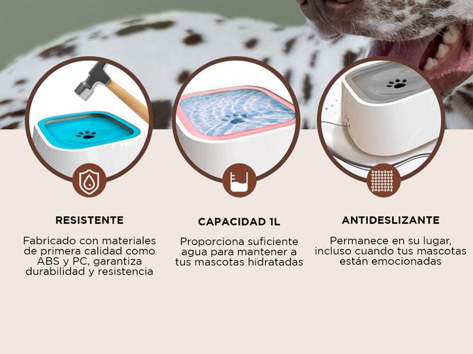 Cuenco Tazón de Agua Flotante Gadnic PETB12 Bebedero Antiderrame - 2