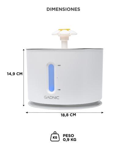 Fuente De Agua Recirculante Gadnic Para Perros Y Gatos Acero Inoxidable 2.4L  - 5