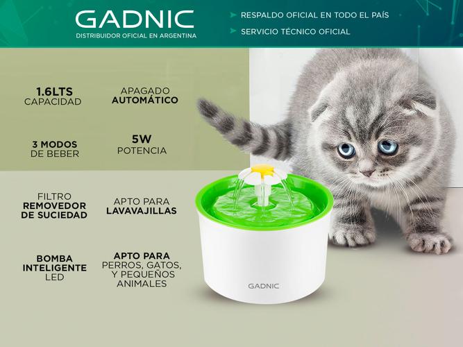Fuente De Agua Recirculante Gadnic PB2000 Para Perros Y Gatos 1.6L - 1