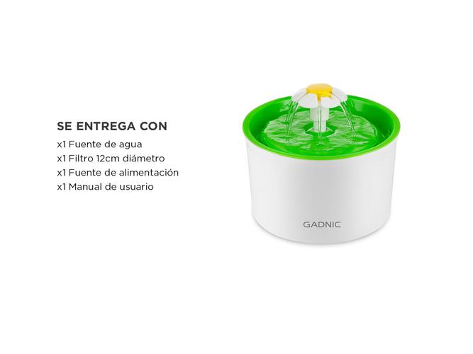 Fuente De Agua Recirculante Gadnic PB2000 Para Perros Y Gatos 1.6L - 5