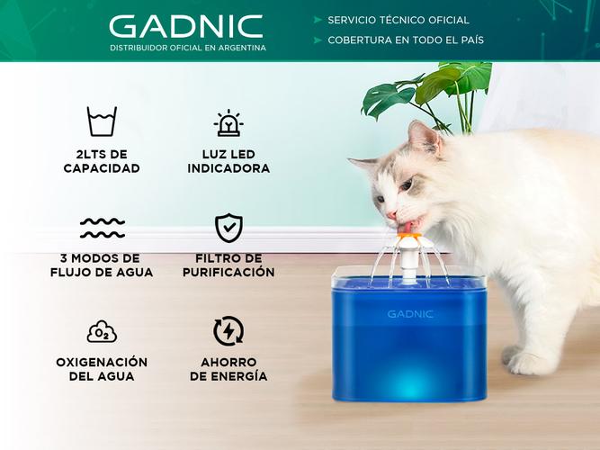 Fuente De Agua Silenciosa Gadnic Bebedero para Mascotas 2l - 1
