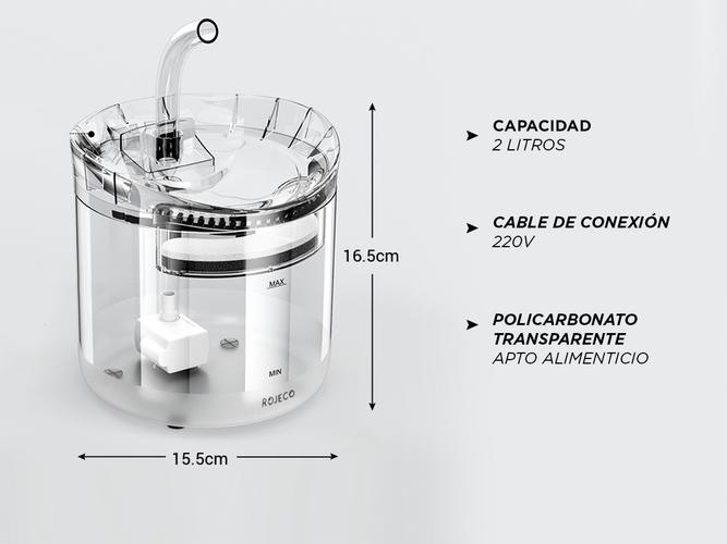 Bebedero Mascotas Gadnic PB4040 2 Litros Automatico - 5