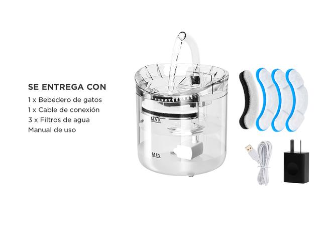 Bebedero Mascotas Gadnic PB4040 2 Litros Automatico - 6