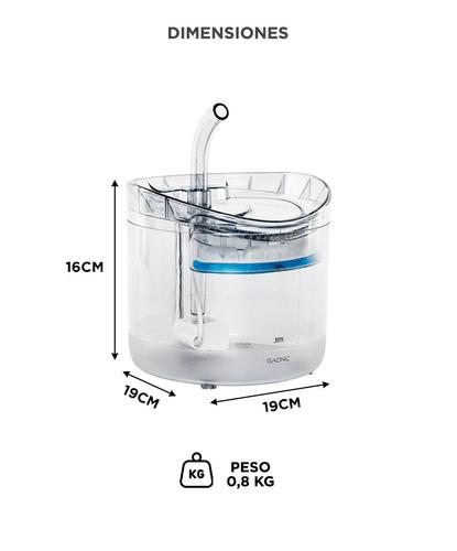 Bebedero Mascotas Gadnic PB4040 2 Litros Automatico - 5