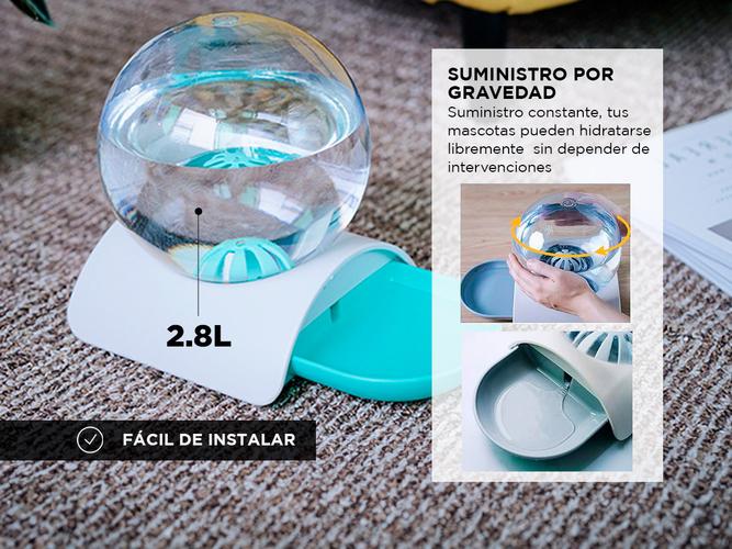 Bebedero Para Mascotas Gadnic 2,8 Lts Para Gatos y Perros - 3