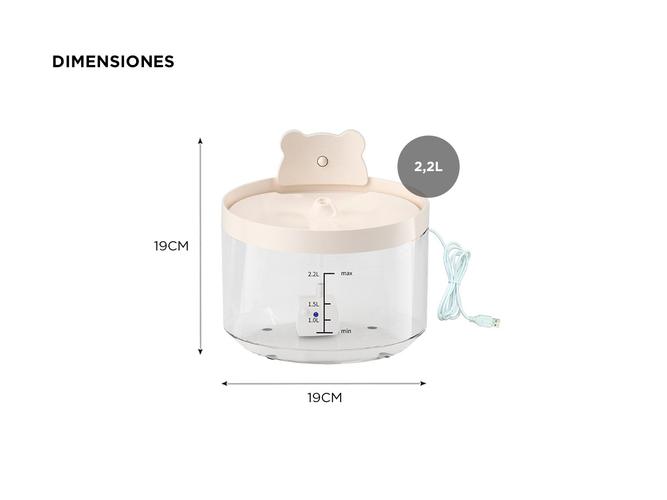 Bebedero Automático de Agua Gadnic Con Sensor Inteligente Para Mascotas - 5