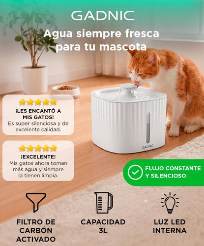 Bebedero Fuente De Agua Gadnic Silenciosa Para Mascotas - 1