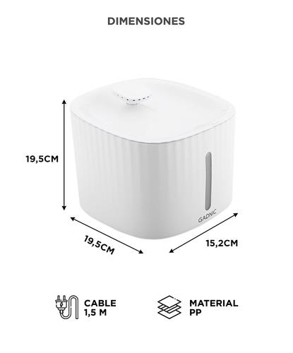 Bebedero Fuente De Agua Gadnic Silenciosa Para Mascotas - 5