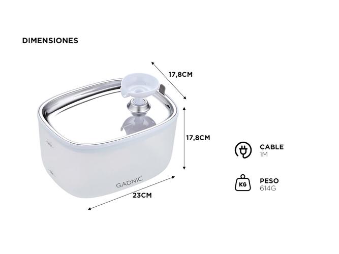 Bebedero Automatico Gadnic Para Mascotas 2 5 Litros - 4
