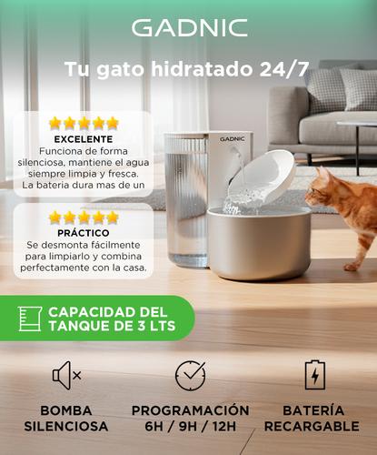 Bebedero Automático Para Mascotas Gadnic Inteligente Sin Filtro Inalámbrico 3 Litros  Usado - 1