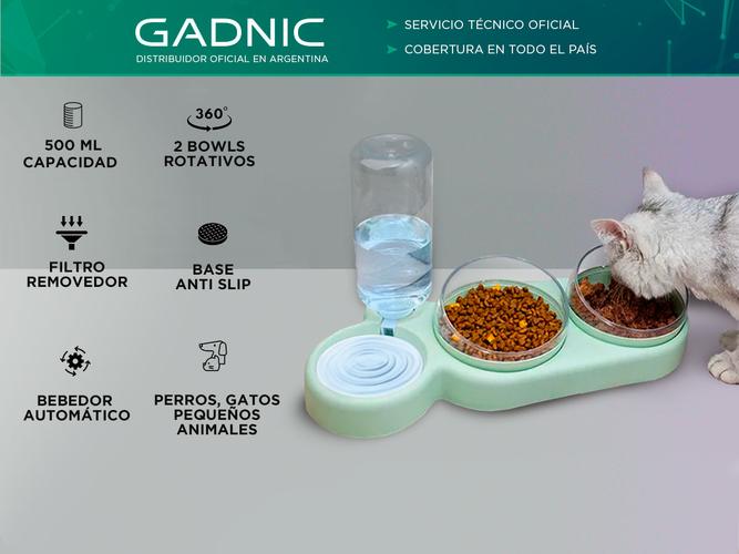  Comedero Bebedero Gadnic PTCM1 Gatos Perros Anti Vuelco - 1