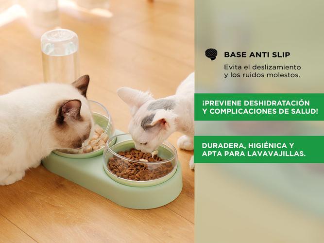  Comedero Bebedero Gadnic PTCM1 Gatos Perros Anti Vuelco - 2