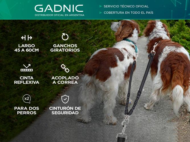 Correa Doble para Perro Gadnic Gancho Giratorio - 1