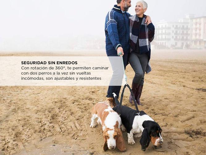 Correa Doble para Perro Gadnic Gancho Giratorio - 2