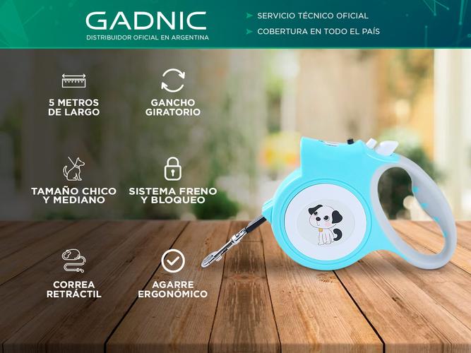 Correa de Perro Retráctil Gadnic PETC08 Con Linterna - 1
