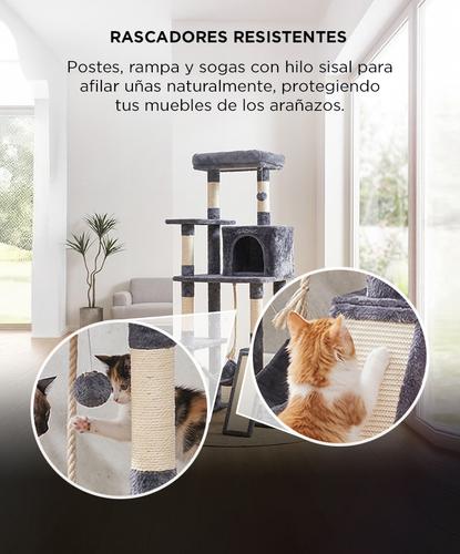 Árbol Para Gatos Gadnic Torre Rascadora Múltiples Niveles Hamaca Rampa Casa Cerrada Cama  - 2