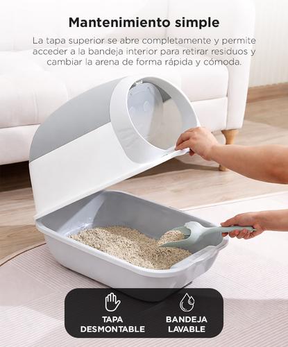 Arenero Cerrado Para Gatos Gadnic PEPT01 Litera Bandeja Anti Olor Con Pala - 3