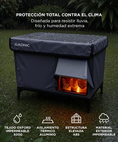 Casa Para Mascotas Exterior Gadnic Con Calefacción Refugio Térmico Para Gatos Impermeable - 2
