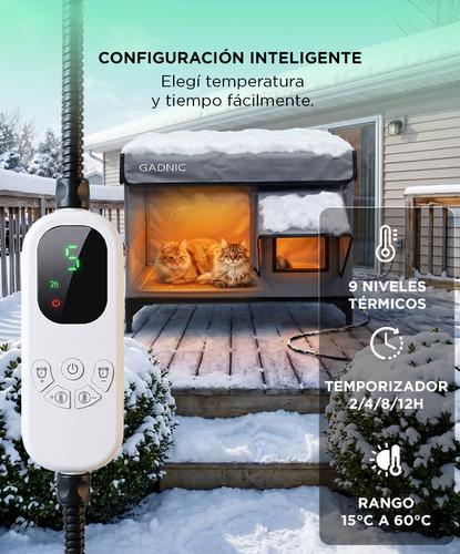 Casa Para Mascotas Exterior Gadnic Con Calefacción Refugio Térmico Para Gatos Impermeable - 3
