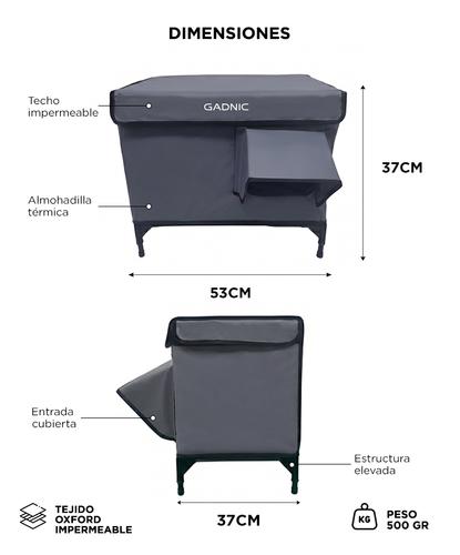 Casa Para Mascotas Exterior Gadnic Con Calefacción Refugio Térmico Para Gatos Impermeable - 5