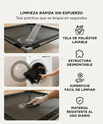  Cama Catre Mascota Elevada Gadnic Cucha para Perro Reforzada 100x70cm Desarmable - 4
