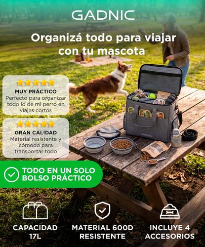 Bolso de Viaje Para Mascotas Gadnic con Bowls y Contenedores 17L Resistente - 1