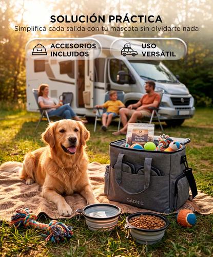 Bolso de Viaje Para Mascotas Gadnic con Bowls y Contenedores 17L Resistente - 4