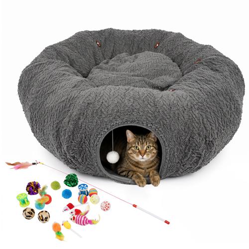  Cama Cueva Para Gatos Gadnic Resistente Con Juguetes Cucha - 0