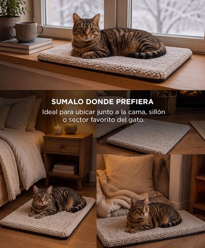 Cama Para Gatos Autocalentable Gadnic 50 X 40 Cm Fibra De Poliéster Base Antideslizante - 4