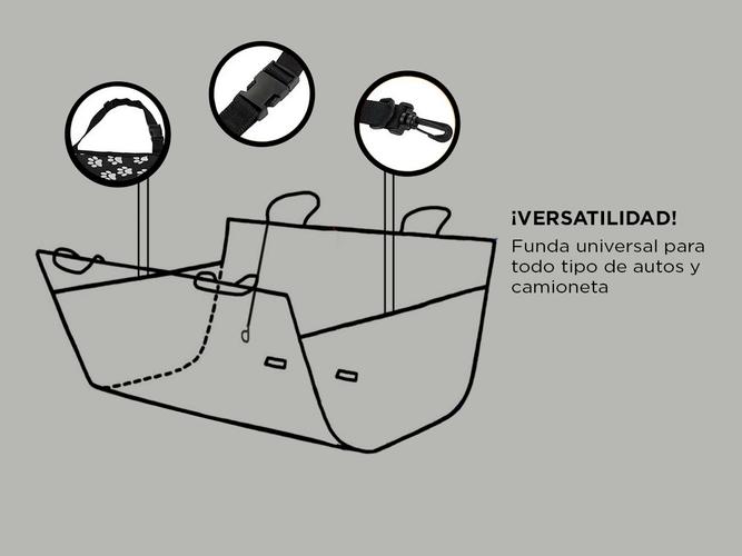 Funda Protectora Para Auto Gadnic PMAT1 Para Mascotas Impermeable - 3