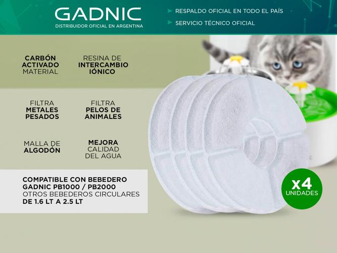 Repuesto Filtro PETBEB01 PETBEB02 Fuente Flower Bebedero Gatos x4 - 1