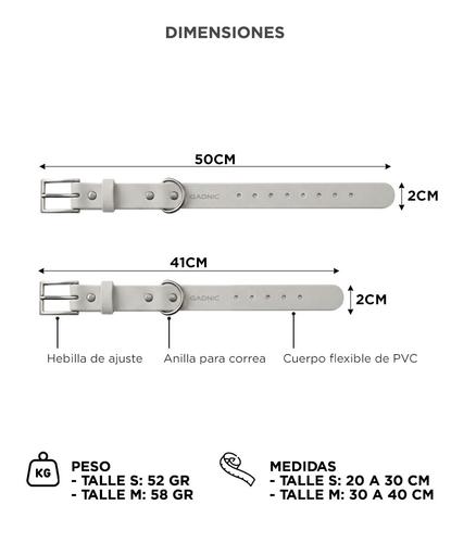 Collar Para Perro Flexible Gadnic Regulable De PVC Impermeable Talles S Y M Ancho 2 Cm - 5
