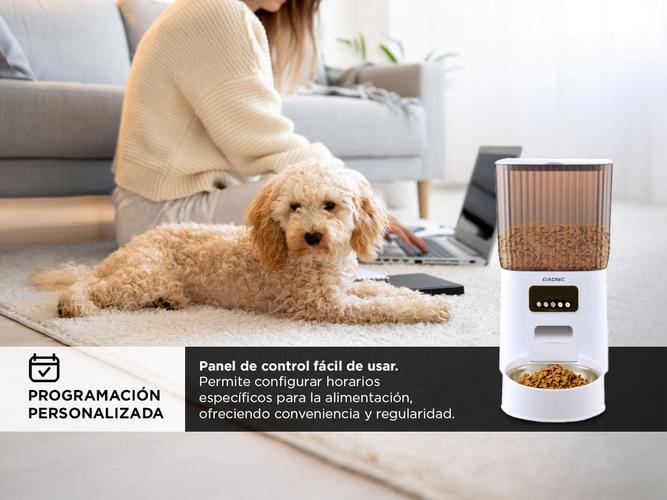 Comedero Automatico Gadnic Dispenser Alimento 5 Lts Programable Bowl de Acero Inoxidable  - 2