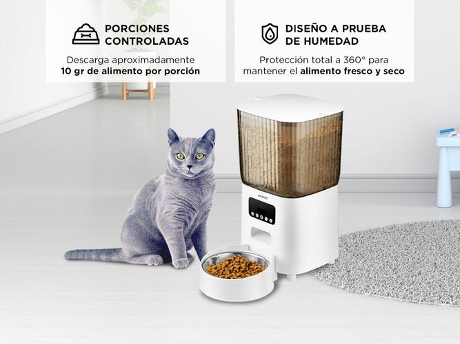 Comedero Automatico Gadnic Dispenser Alimento 5 Lts Programable Bowl de Acero Inoxidable  - 3