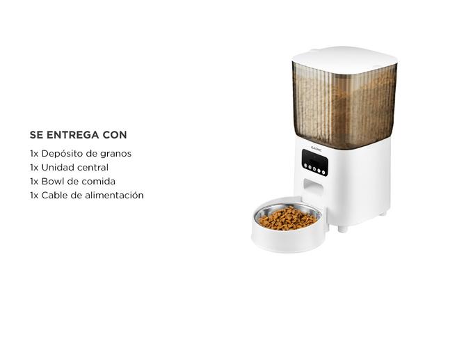 Comedero Automatico Gadnic Dispenser Alimento 5 Lts Programable Bowl de Acero Inoxidable  - 5