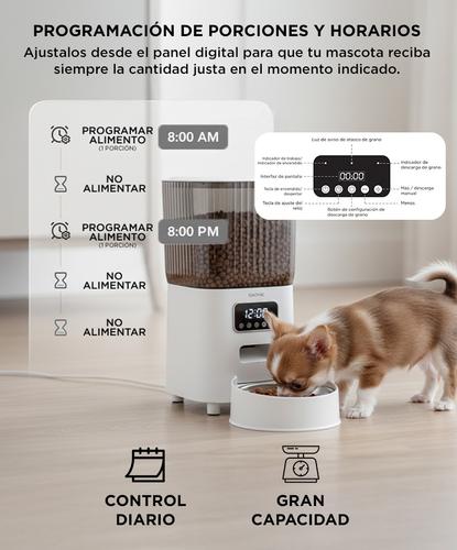 Comedero Automatico Gadnic Dispenser Alimento 5 Lts Programable Bowl de Acero Inoxidable  - 3