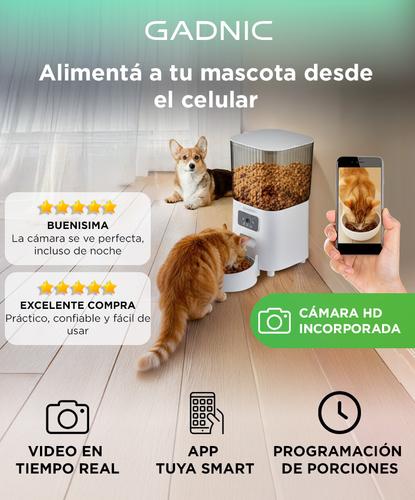 Comedero Automatico Gadnic Para Mascotas 5 litros Con Camara y Aplicación Bowl Acero Inoxidable  Usado - 1