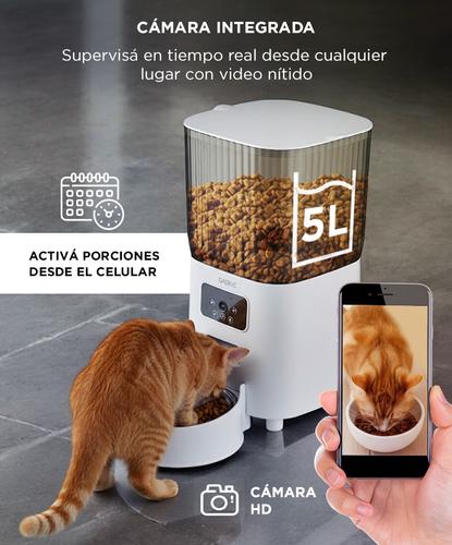 Comedero Automatico Gadnic Para Mascotas 5 litros Con Camara y Aplicación Bowl Acero Inoxidable  Usado - 2