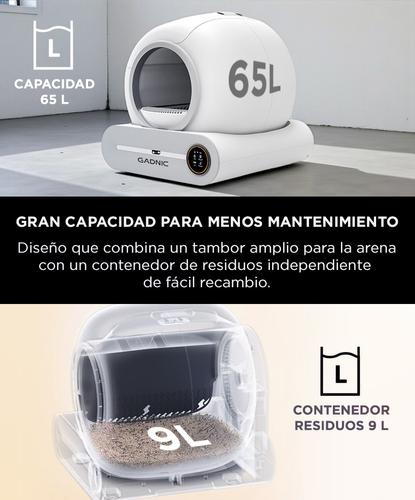 Arenero Autolimpiante Para Gatos Gadnic IFW030 Litera Sin Olor 65 L - 4