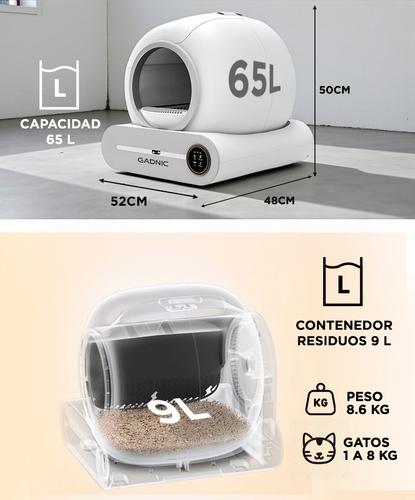 Arenero Autolimpiante Para Gatos Gadnic IFW030 Litera Sin Olor 65 L - 5