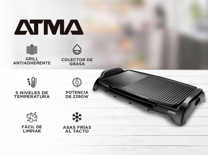 Parrilla Eléctrica Grill Atma Antiadherente 2390W PG4731P - 1