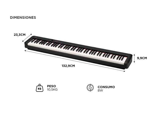 Piano Eléctrico Casio CDP-S110BK  - 3